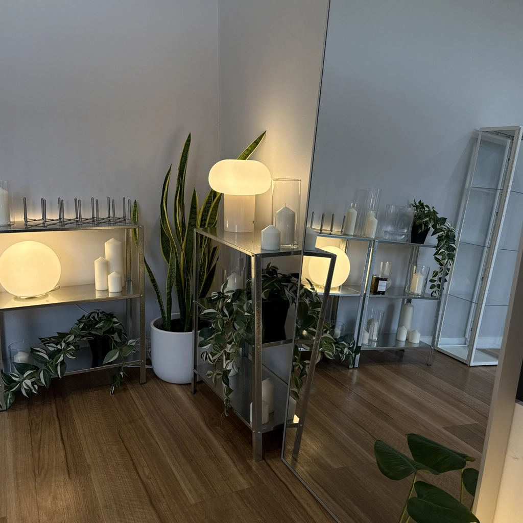 Peaceful Ringwood chiropractic clinic environment with greenery and soft lighting creating a relaxing space